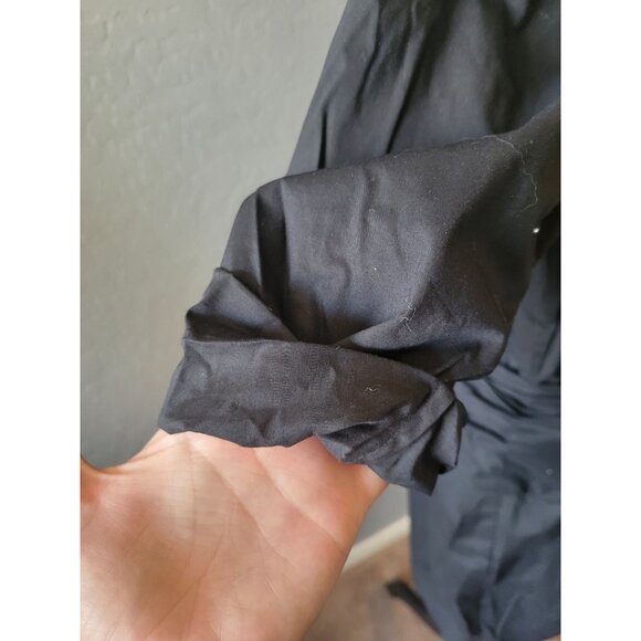 Nordstrom Cynthia Steffe Black Rolled Sleeve Tie Bow Detail Knee Length Dress - Picture 3 of 11